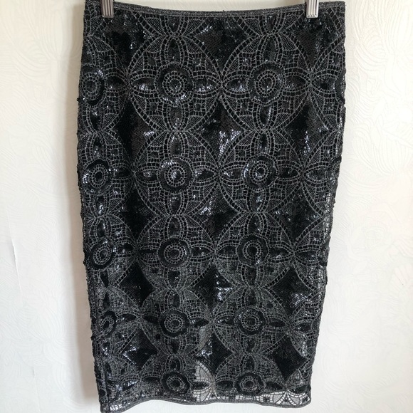 Express Dresses & Skirts - EXPRESS Midi Sequin Sparkly detail skirt s…